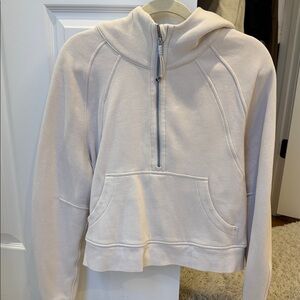 Lululemon Cream Half-Zip Scuba Hoodie